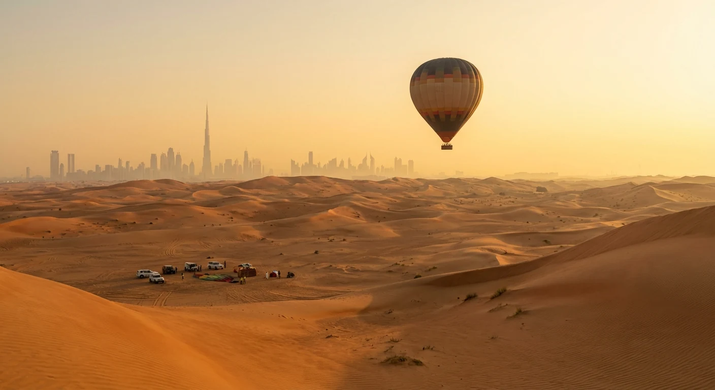 Hot air balloon value and sunrise experience in Dubai desert