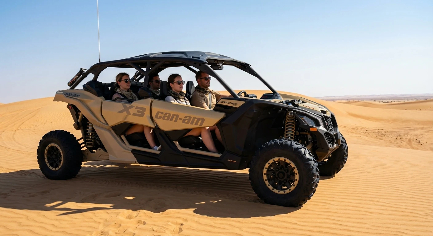 4 seater Can-Am dune buggy in Dubai desert