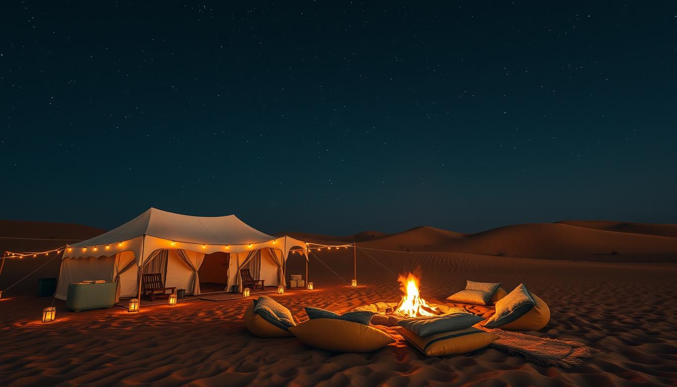 Private desert camping Dubai